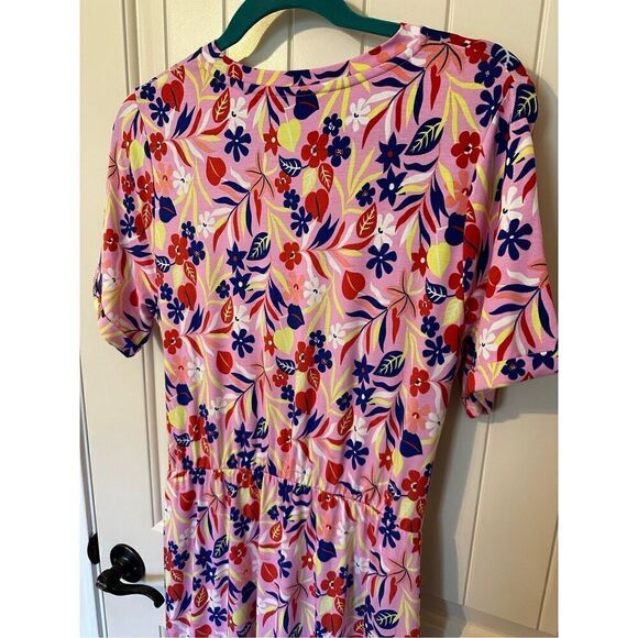 Boden Amanda Jersey Stretchy Midi Floral Print Dress Women Size 10 Regular D0277 - Picture 11 of 13